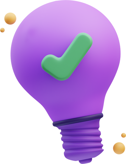 light bulb Quality control, 3d Illustration