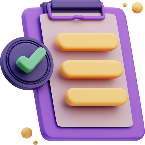 Report with approved success Quality control, 3d Illustration